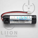 1S1P 3.6V (3.7V) 3500mAh 10A 18650 Battery with Wire Leads - MJ1 cell inside