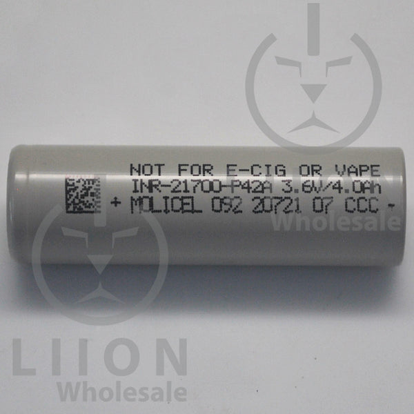 Molicel/NPE INR-21700-P42A 4200mAh 21700 Battery - Authorized Dealer   Liion Wholesale Batteries