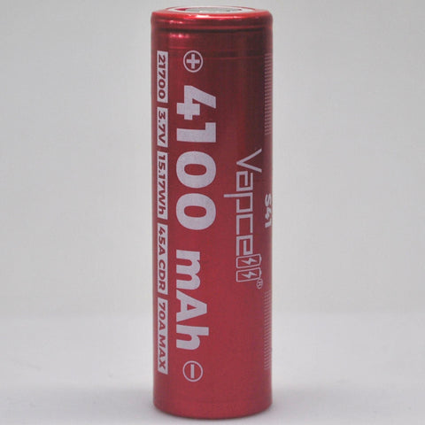 Vapcell S41 21700 45A/70A Flat Top 4100mAh Battery