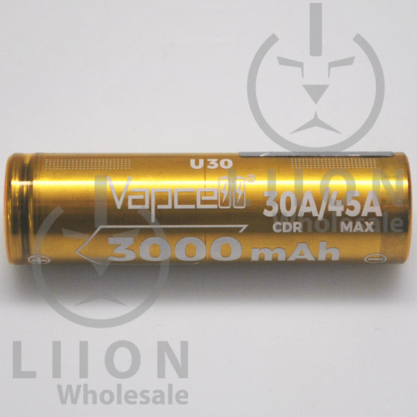 Vapcell U30 18650 30A/45A Flat Top 3000mAh Battery - Genuine