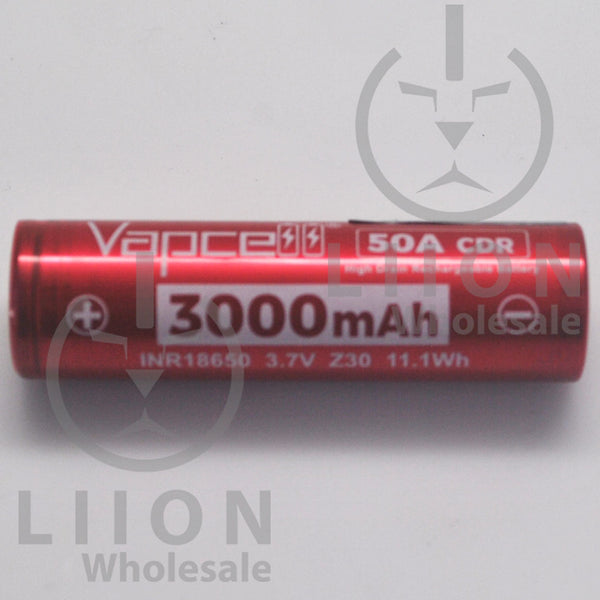 Vapcell Z30 18650 50A Flat Top 3000mAh Battery - Genuine Liion Wholesale Batteries Vapcell Z30 18650 50A Flat Top 3000mAh Battery - Genuine Liion Wholesale Batteries