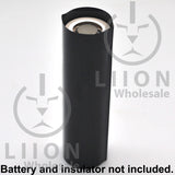 21700 PVC Heat Shrink Wraps - Black on battery