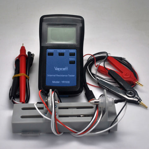 Vapcell YR1030 Internal Resistance Tester with Clamps and Battery Holder