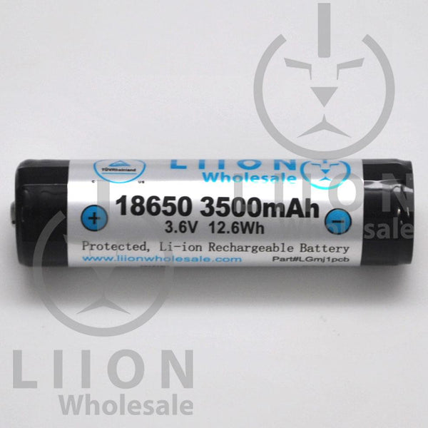 Protected 3500mAh 10A 18650 Button Top Battery With UL2054, 42% OFF