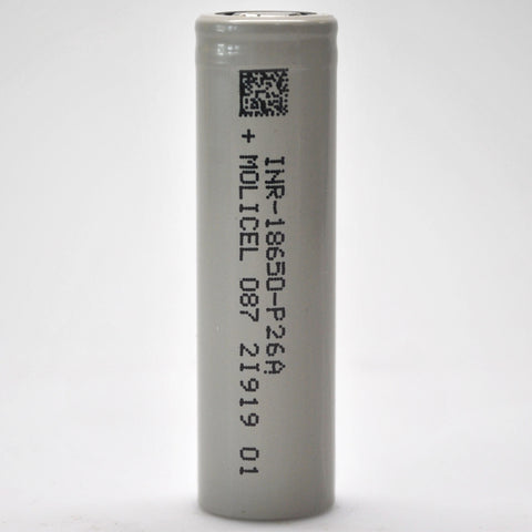 Molicel/NPE P26A 35A 2600mAh Flat Top 18650 Battery - Authorized Distributor (INR-18650-P26A)