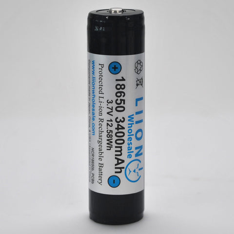 Protected Panasonic NCR18650B 3400mAh 5A Li-ion 18650 Button Top Battery