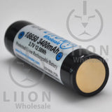 Protected Panasonic NCR18650B 3400mAh 5A Li-ion 18650 Button Top Battery - Negative