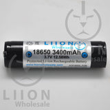 Protected Panasonic NCR18650B 3400mAh 5A Li-ion 18650 Button Top Battery - Side