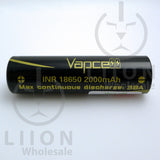 Vapcell lithium ion battery - on side
