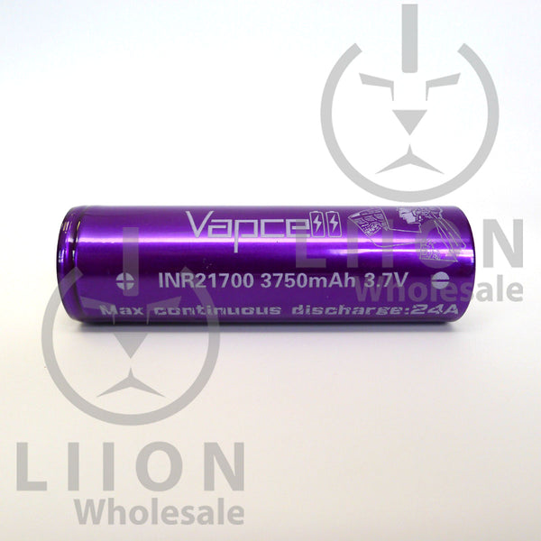 Vapcell 21700 24A Flat Top 3750mAh Battery - Genuine Liion Wholesale Batteries Vapcell 21700 24A Flat Top 3750mAh Battery - Genuine Liion Wholesale Batteries