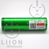 Vapcell 20700 Green/White 30A Flat Top 3500mAh Battery - Side