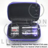 Protected Vapcell P2150A 21700 10A Button Top 5000mah USB Battery - Case