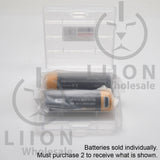 Protected Vapcell P1418A 14500 1.5A Button Top 1800mah 1.5V USB Battery - Open Case