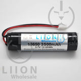 1S1P 3.6V (3.7V) 3500mAh 10A 18650 Battery with Wire Leads - LG MJ1 cell inside