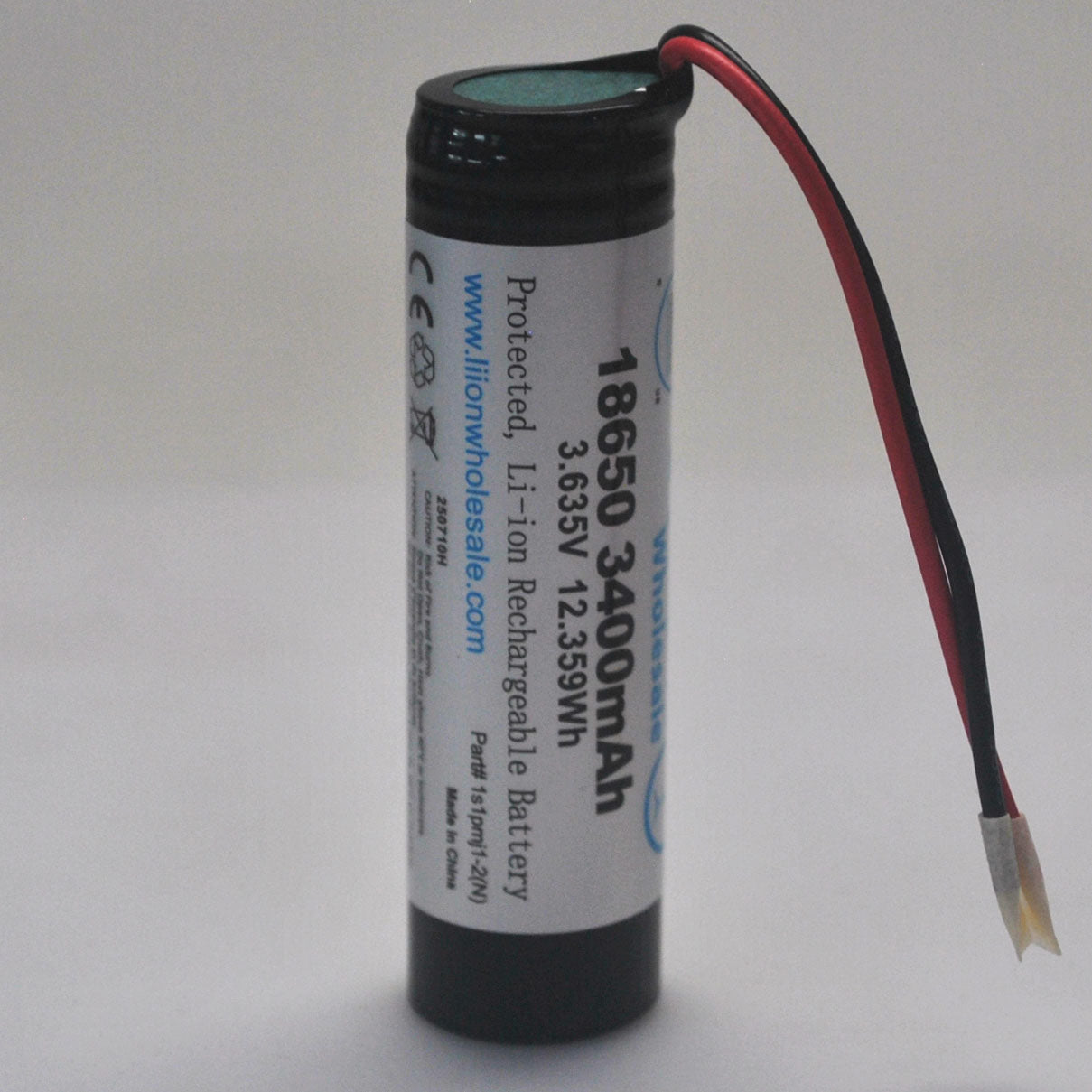1S1P 3.6V (3.7V) 3500mAh 10A 18650 Battery with Wire Leads - MJ1 cell Liion Wholesale Batteries 1S1P 3.6V (3.7V) 3500mAh 10A 18650 Battery with Wire Leads - MJ1 cell Liion Wholesale Batteries