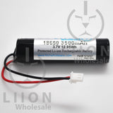 1S1P 3.6V (3.7V) 3500mAh 10A 18650 Battery with Wire Leads - MJ1 cell inside