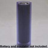21700 PVC Heat Shrink Wraps - 10 pack - Transparent Purple - On battery