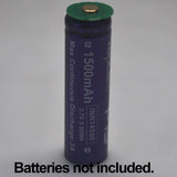 Button spacer to connect flat top batteries in series - 14mm on battery