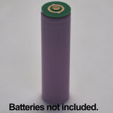 Button spacer to connect flat top batteries in series - 18650 on battery