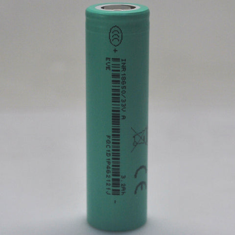 EVE INR18650/33V A 10A 3300mAh Flat Top 18650 Battery