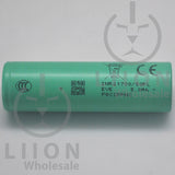 EVE INR21700/50PL 50A 5000mAh Flat Top 21700 Battery - Side