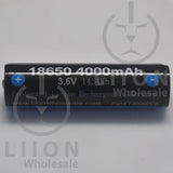 Protected 4000mAh 5A 18650 Button Top Battery - Side