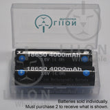 Protected 4000mAh 5A 18650 Button Top Battery - Case