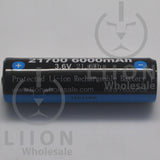 Protected 6000mAh 5A 21700 Button Top Battery - Side