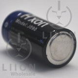 Hixon RCR123A Button Top 900mAh 3.7V Battery - Negative