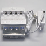 Hixon RCR123A Button Top 900mAh 3.7V Battery - 4 Pack with Charger