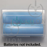 LiionWholesale Battery Case for two 20700 or 21700 batteries - With batteries