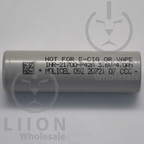 Molicel/NPE INR-21700-P42A 4200mAh 21700 Battery - Authorized Dealer Liion Wholesale Batteries Molicel/NPE INR-21700-P42A 4200mAh 21700 Battery - Authorized Dealer Liion Wholesale Batteries