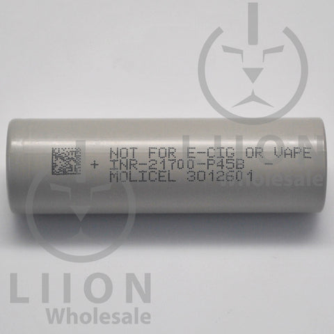 Molicel/NPE INR-21700-P45B 45A 4500mAh Flat Top 21700 Battery - Author Liion Wholesale Batteries Molicel/NPE INR-21700-P45B 45A 4500mAh Flat Top 21700 Battery - Author Liion Wholesale Batteries