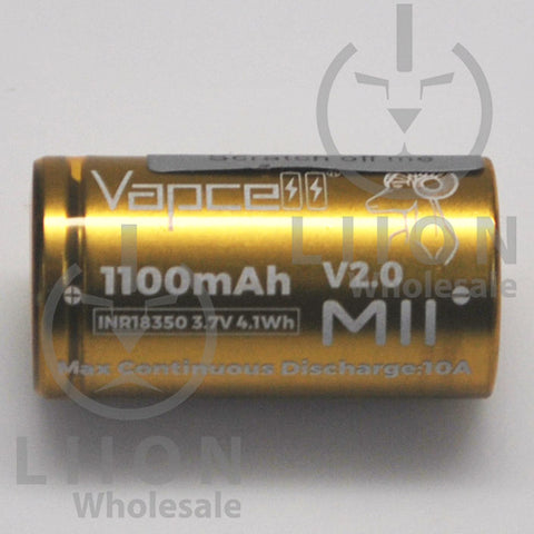 Vapcell 18350 10A 1100mAh Battery - Genuine - Wholesale Discounts Liion Wholesale Batteries Vapcell 18350 10A 1100mAh Battery - Genuine - Wholesale Discounts Liion Wholesale Batteries