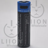 Vapcell P1422A Protected Lithium Ion AA 1.5V Battery - Type C Input