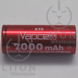 Vapcell K70 26650 15A Flat Top 7000mAh Battery - Side