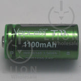 Vapcell T11 16340/RCR123A 3A Button Top 1100mAh Battery - Side