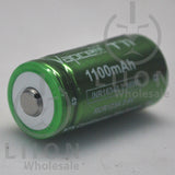 Vapcell T11 16340/RCR123A 3A Button Top 1100mAh Battery - Positive