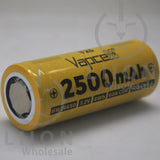 Vapcell T25 LiFePO4 IFR26650 60A/100A Flat Top 2500mAh Battery - Positive