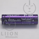 Vapcell F15 14500 3A Button Top 1500mAh Battery - Side