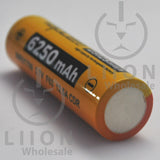 Vapcell F63 21700 12.5A Flat Top 6250mAh Battery - Negative