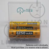 Vapcell F63 21700 12.5A Flat Top 6250mAh Battery - Case