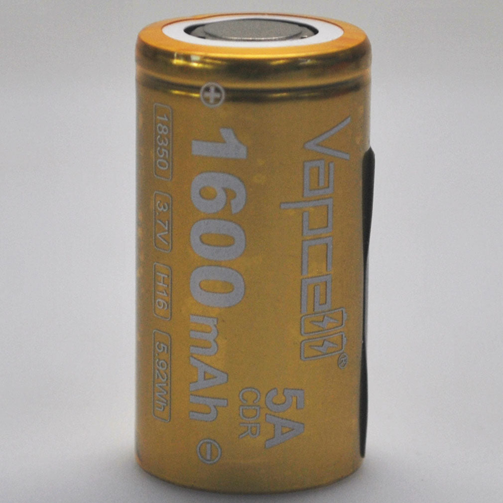Vapcell H16 18350 5A Flat Top 1600mAh Battery - Genuine Vapcell H16 18350 5A Flat Top 1600mAh Battery - Genuine