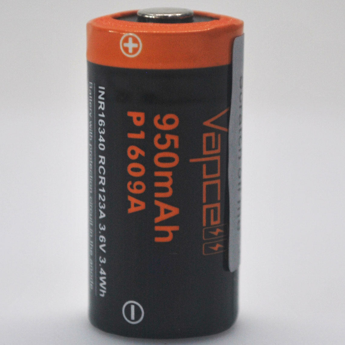 vape batteries 16340 Protected Vapcell P1609A 16340 3A Button Top 950mah Battery