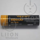 Protected Vapcell P2160B 21700 10A Button Top 6000mah USB Battery - Side