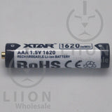 XTAR AAA Size Button Top 1620mWh 1.5V 4 Pack Battery Kit - Side