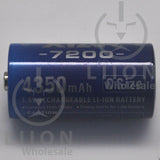 XTAR 1.5V C Size CLR 7200 USB-C 4350mAh 2.5A Button Top - Side