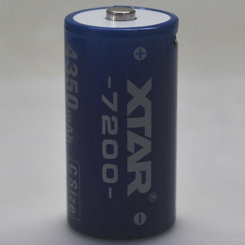 XTAR 1.5V C Size CLR 7200 USB-C 4350mAh 2.5A Button Top