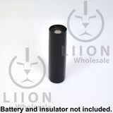 Black 20700 battery wrap on battery with insulator