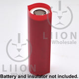 21700 PVC Heat Shrink Wraps - Red on battery